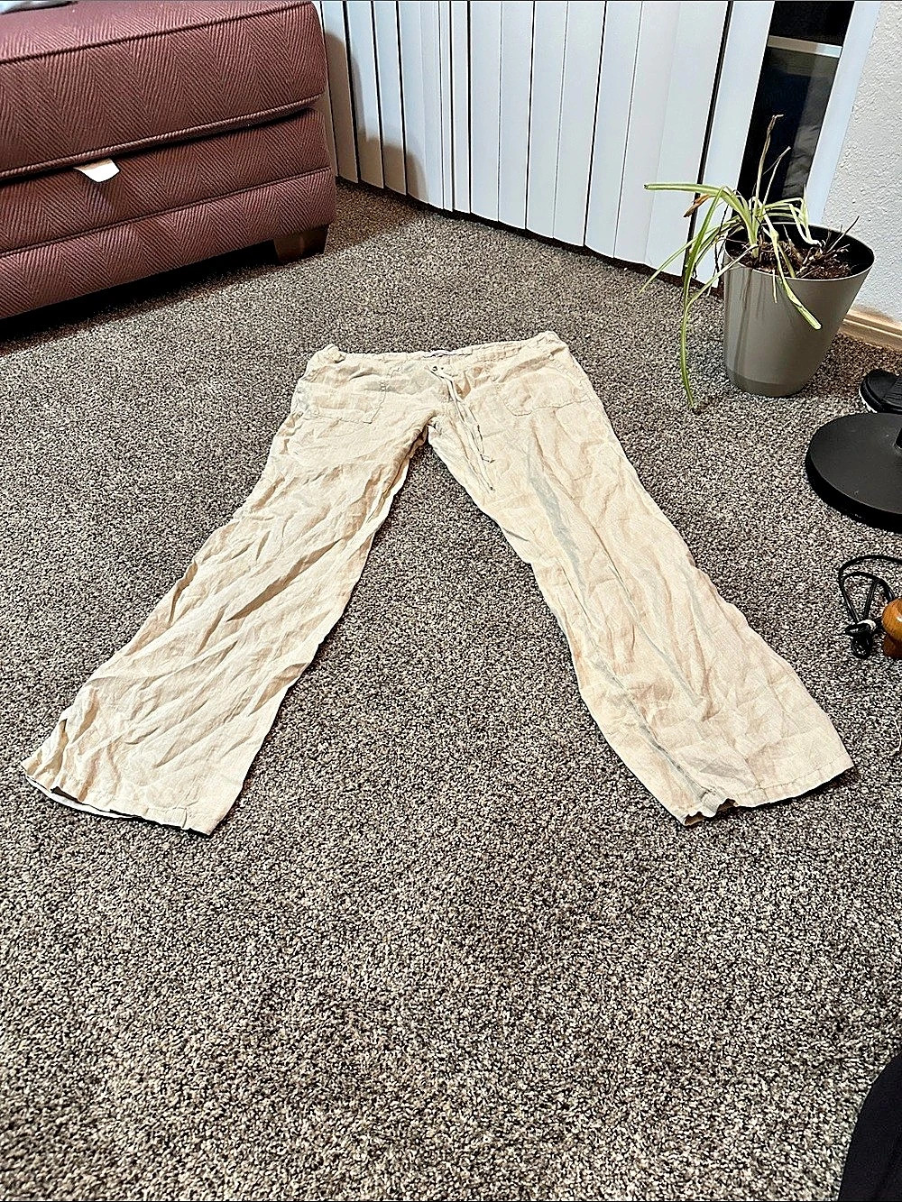 Victoria's Secret Cream Wide Leg Pants